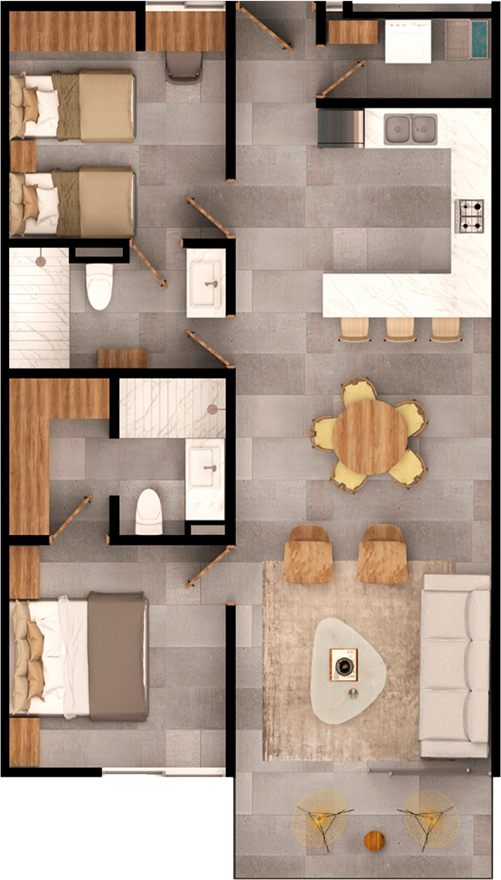 Venta Exclusiva Departamento de 2 Recámaras en Torres San Miguel por Debajo de su Valor - Plano 1