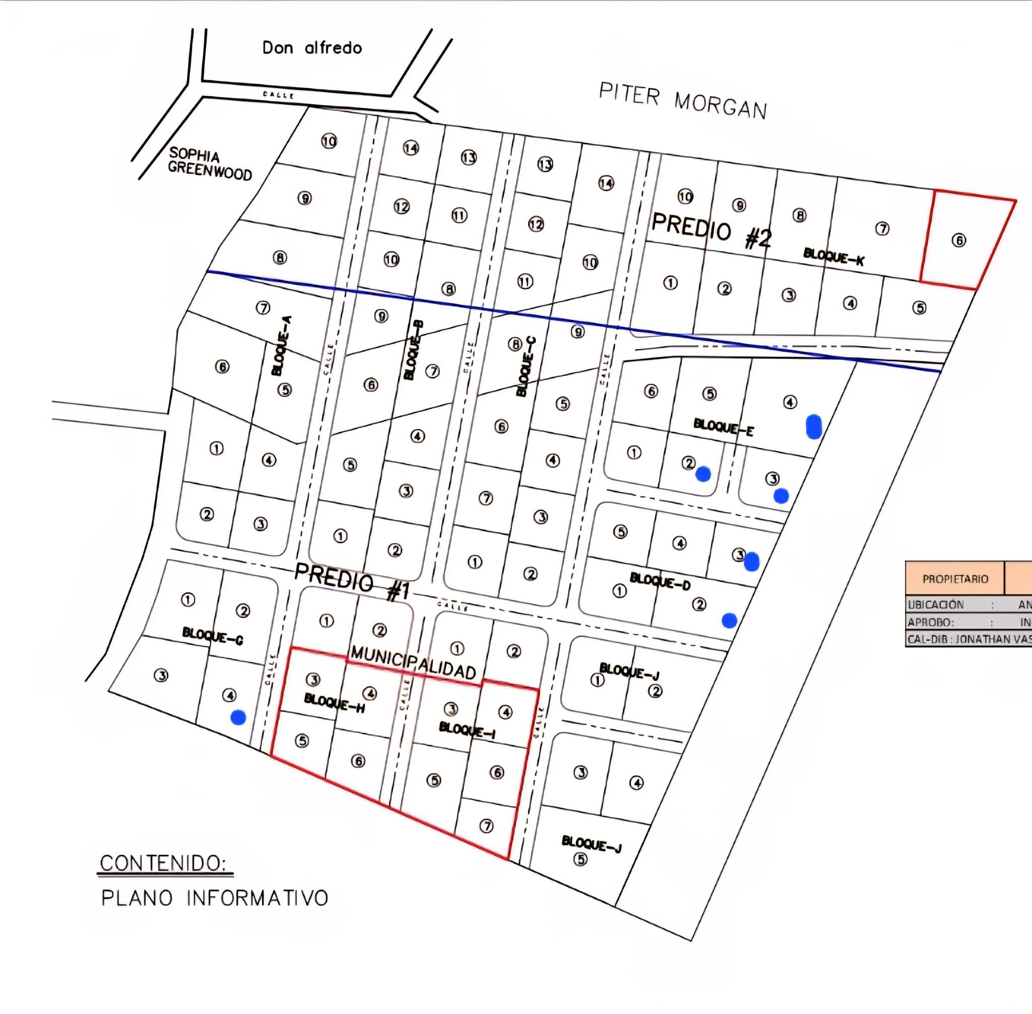 Propiedades en Venta en Andrew's Landing Utila Islas de la Bahia Honduras - Plano 1